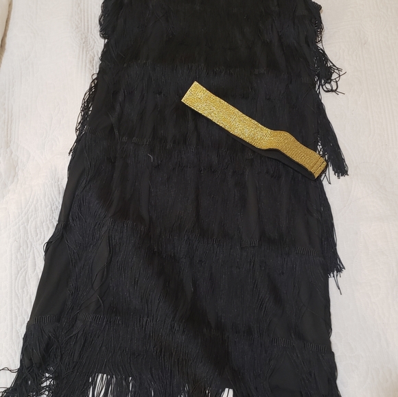 1920's Great Gatsby flapper dress, size small with matching headband. - Picture 2 of 3